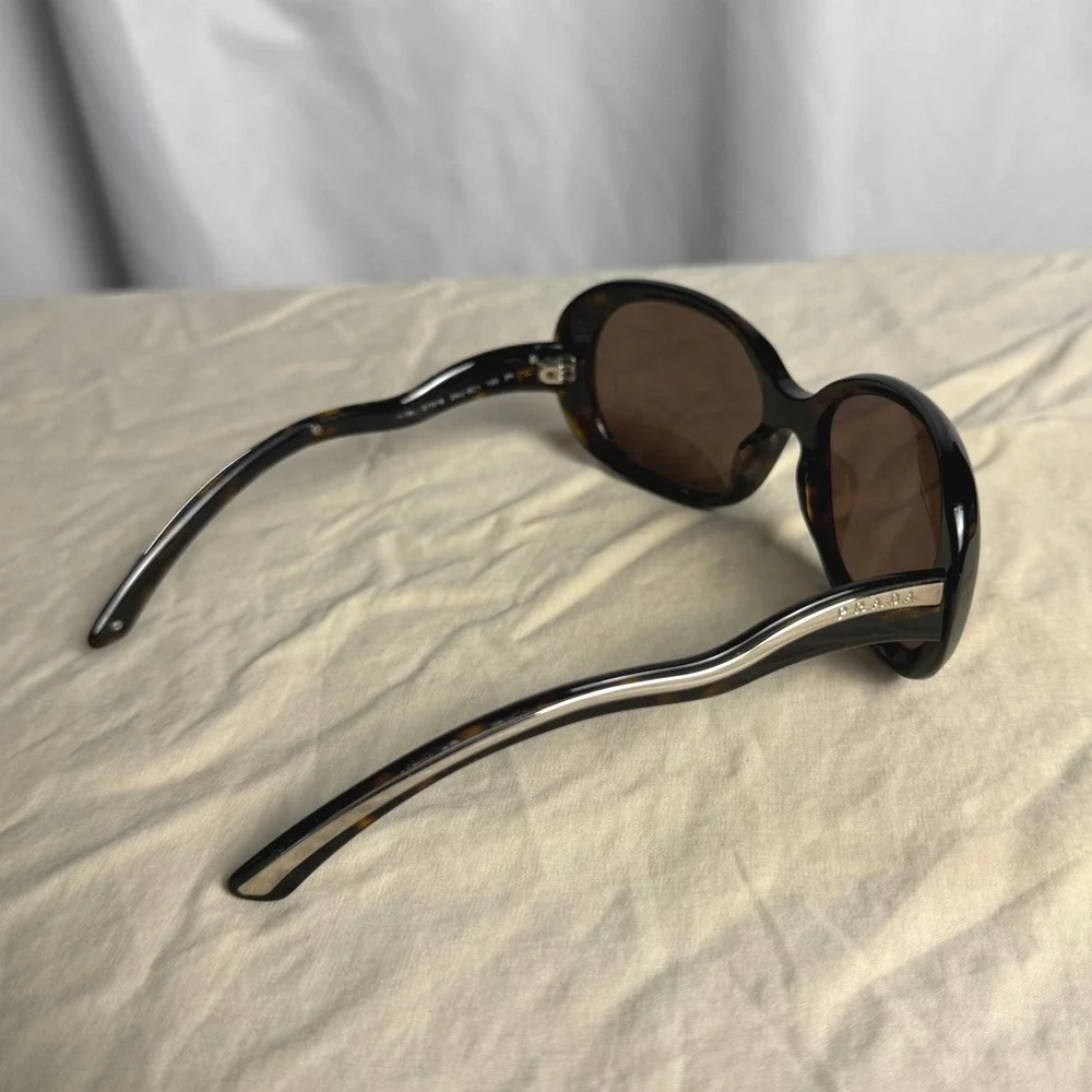 Prada Oversized Dark Brown Tortoiseshell Sunglasses